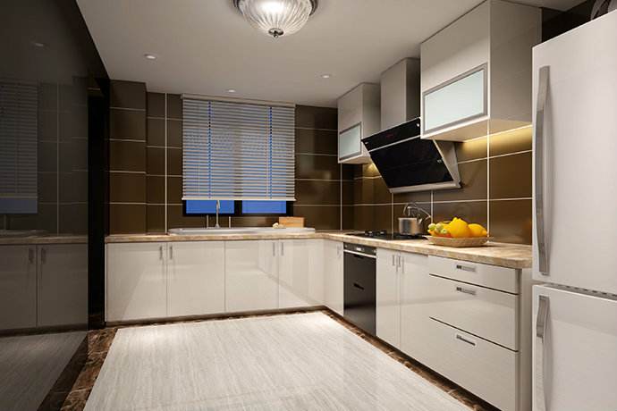 厨房瓷砖装修效果图 厨房瓷砖装修效果图